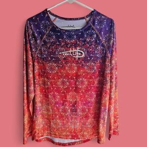 REEL LIFE WOMENS FISHING TOP Graphic Long Sleeve Size LARGE
